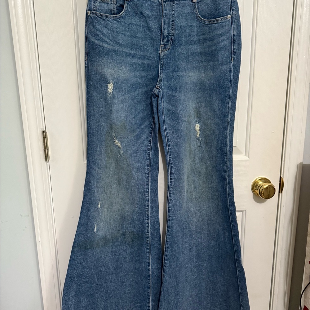 Pilcro by Anthropology Blue Flare Wide Leg Jeans *NEW WITHOUT TAGS*